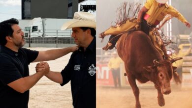 Prefeito Márcio Corrêa e o presidente do Sindicato Rural de Anápolis, Ubirajara Carneiro, anunciaram que o rodeio da Expoana 2026 começará às 20h em ponto. (Foto: Reprodução/Redes sociais)