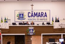 Sessão Câmara Municipal de Anápolis. (Foto: Reprodução/Câmara Municipal de Anápolis/Allyne Laís)