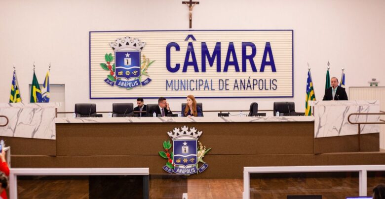 Sessão Câmara Municipal de Anápolis. (Foto: Reprodução/Câmara Municipal de Anápolis/Allyne Laís)