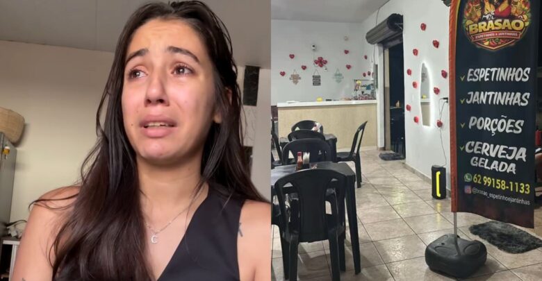 Janaine Rodrigues, dona do Brasaô Espetinhos e Jantinhas, pediu ajuda pela internet. (Foto: Reprodução/Redes Sociais)