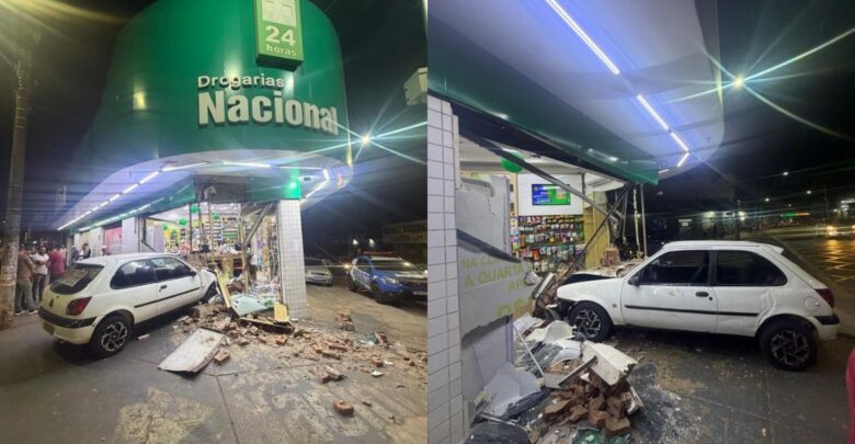 Registro mostra a reação de pessoas que estavam no interior do estabelecimento segundos antes da colisão. (Foto: Reprodução)