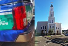 Abordagem aconteceu após o homem tentar entrar na igreja e, segundo relatos, ameaçar pessoas no local. (Foto: Reprodução/Google Maps)